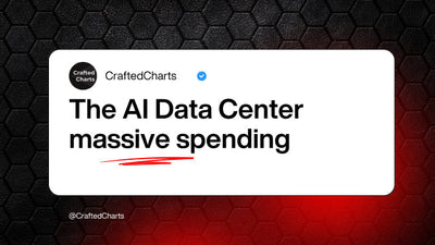 "The AI Data Center massive spending" text on black and red background