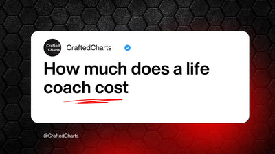 "How much does a life coach cost" text on a red and black background
