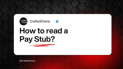 "How to read a Pay Stub" text on a white and black background