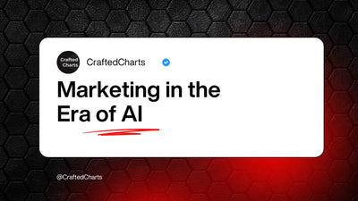 "Marketing in the era of AI" text on the red and black background