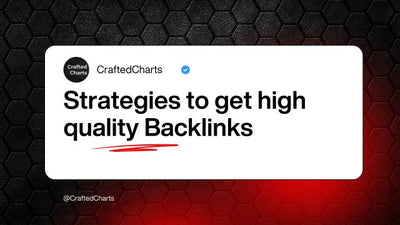 Strategies to Get High Quality Backlinks text on white and black background