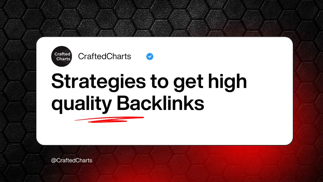 Strategies to get high quality Backlinks text on white and black background