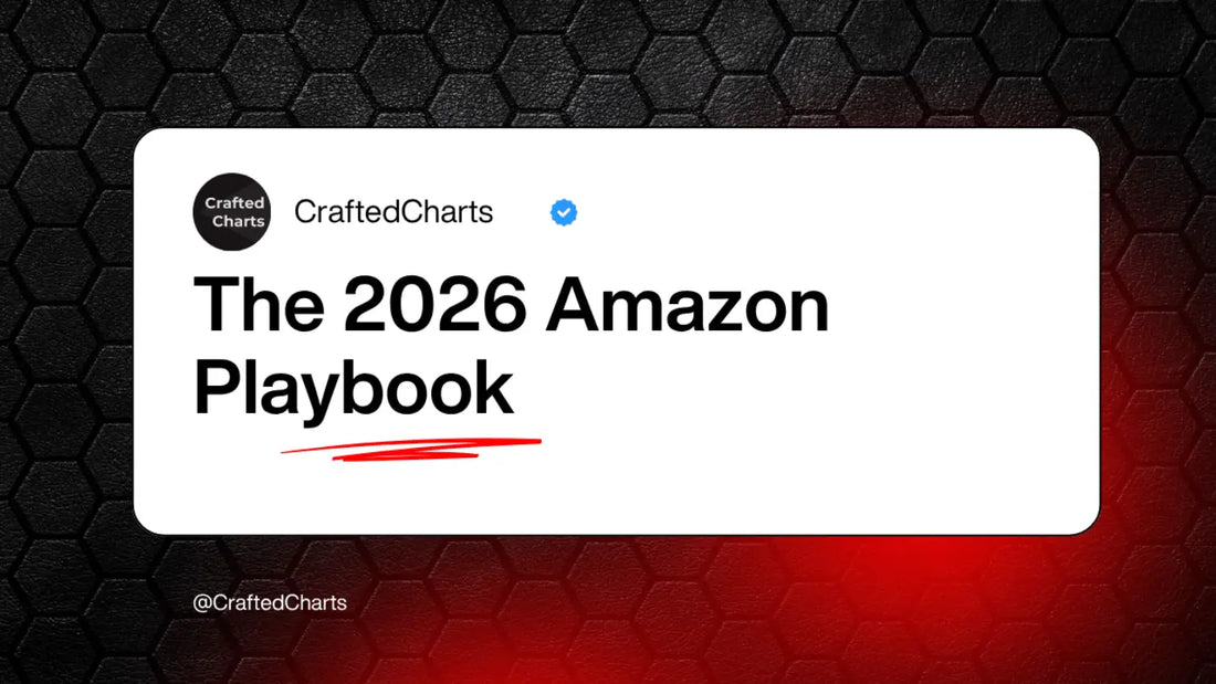 "The 2026 Amazon Playbook" text on a red and black background