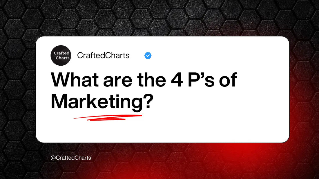 "What are the 4 P’s of Marketing" on a black and red background