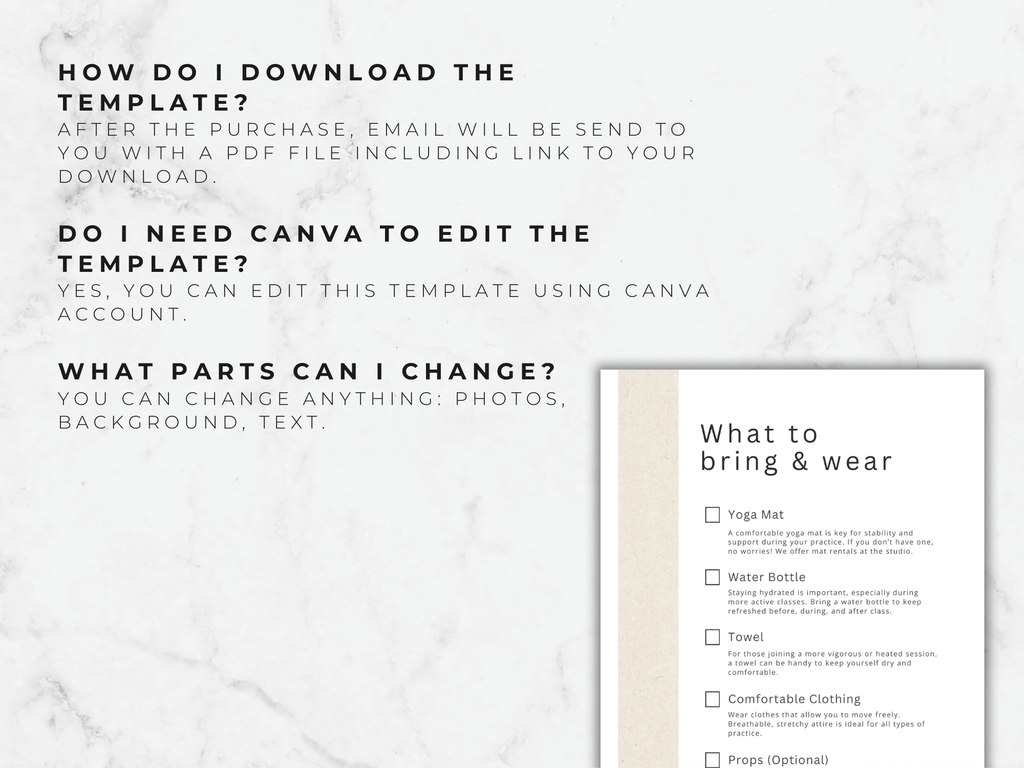 Yoga Studio Business Plan Template: Editable Canva Guide