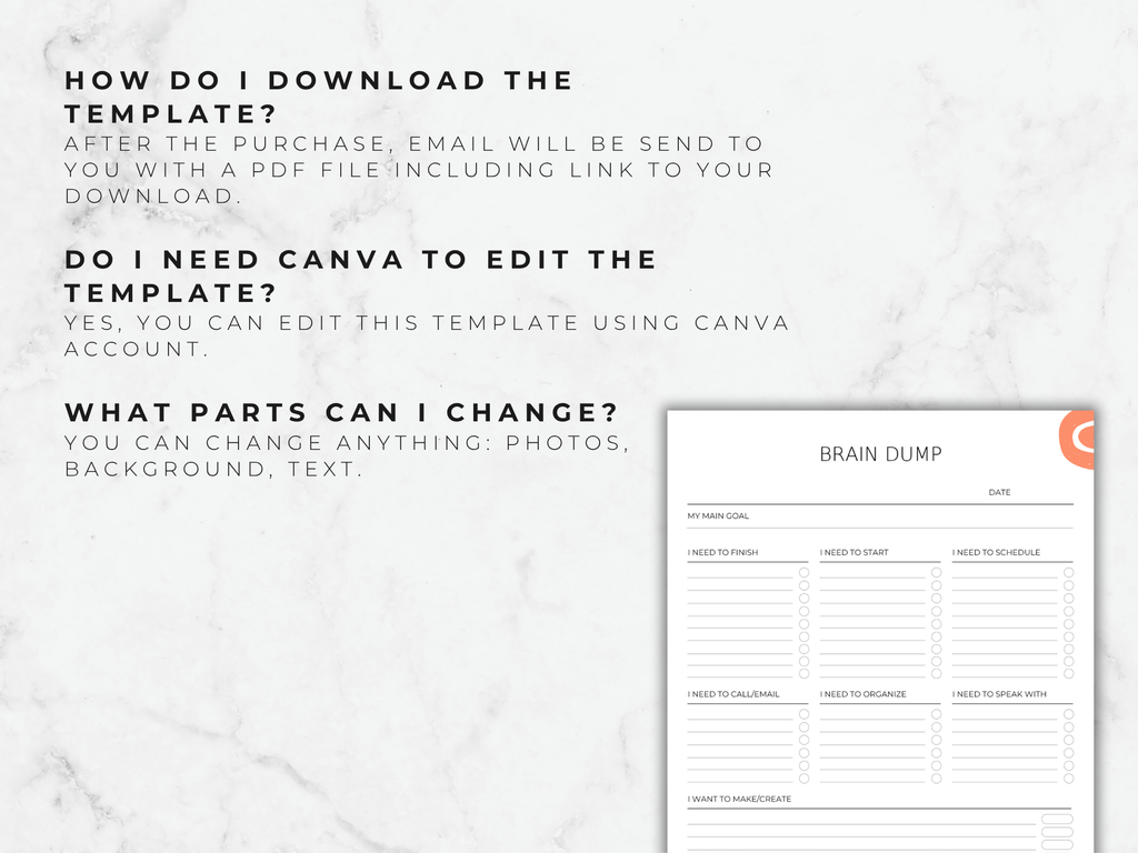 Brain Dump Worksheet: Printable Thought Organizer (PDF Download)