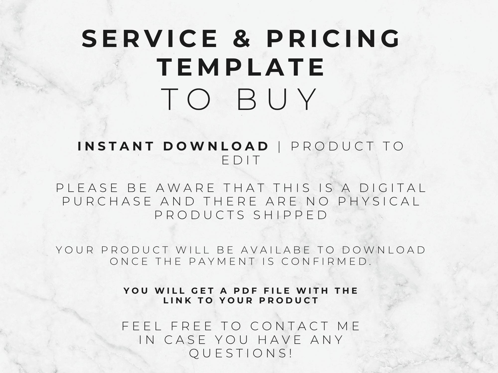 Pricing guide & Services Portfolio Template