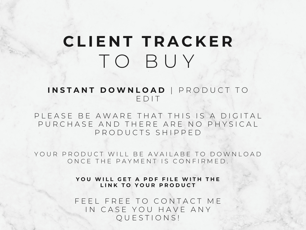 Client Tracker Google Sheets Template