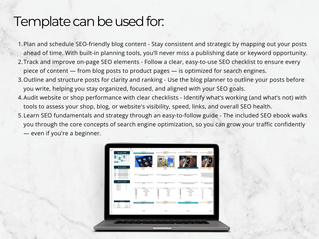 SEO Bundle: Audit, Checklist, Planner & eBook