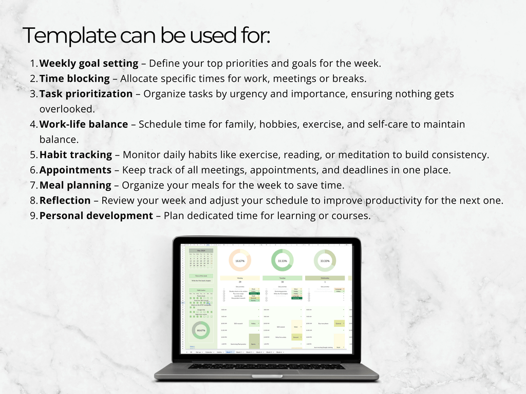 Weekly Tracker & Task Management Template