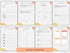 Set of goal-setting worksheets with various sections on a white background.