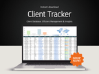 Client tracker template to download, example on the desktop