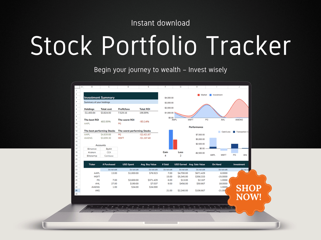 Stock Portfolio template example to download