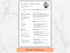 Resume template with a marble background and 'Instant Download' button.