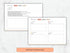 Two digital analysis template pages displayed on a light marble background, with an orange 'INSTANT DOWNLOAD' button below. The templates have a clean white layout with soft peach and gray accents and sections labeled Strengths, Weaknesses, Opportunities, and Threats.