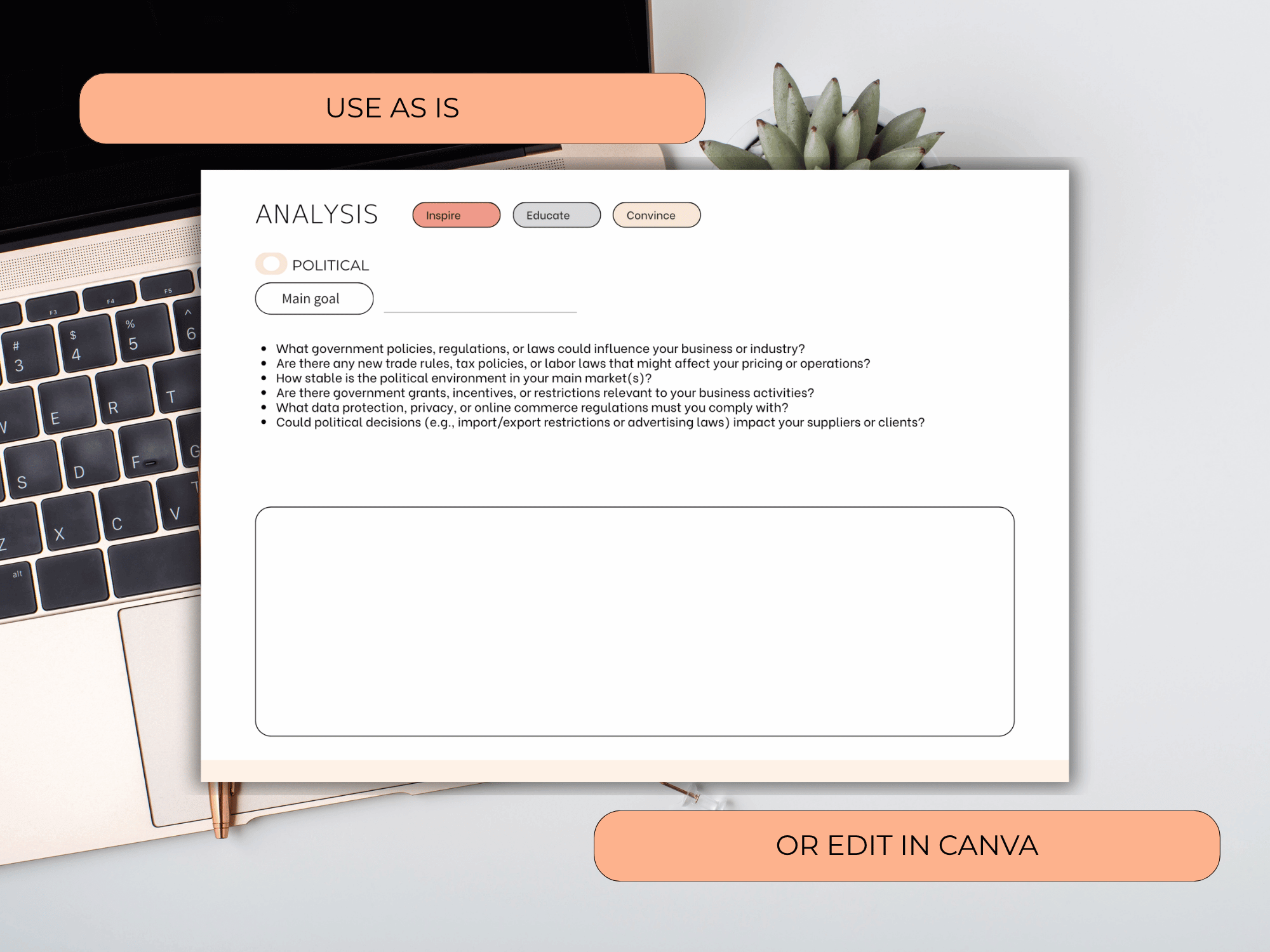PEST Analysis Template (16 Pages)