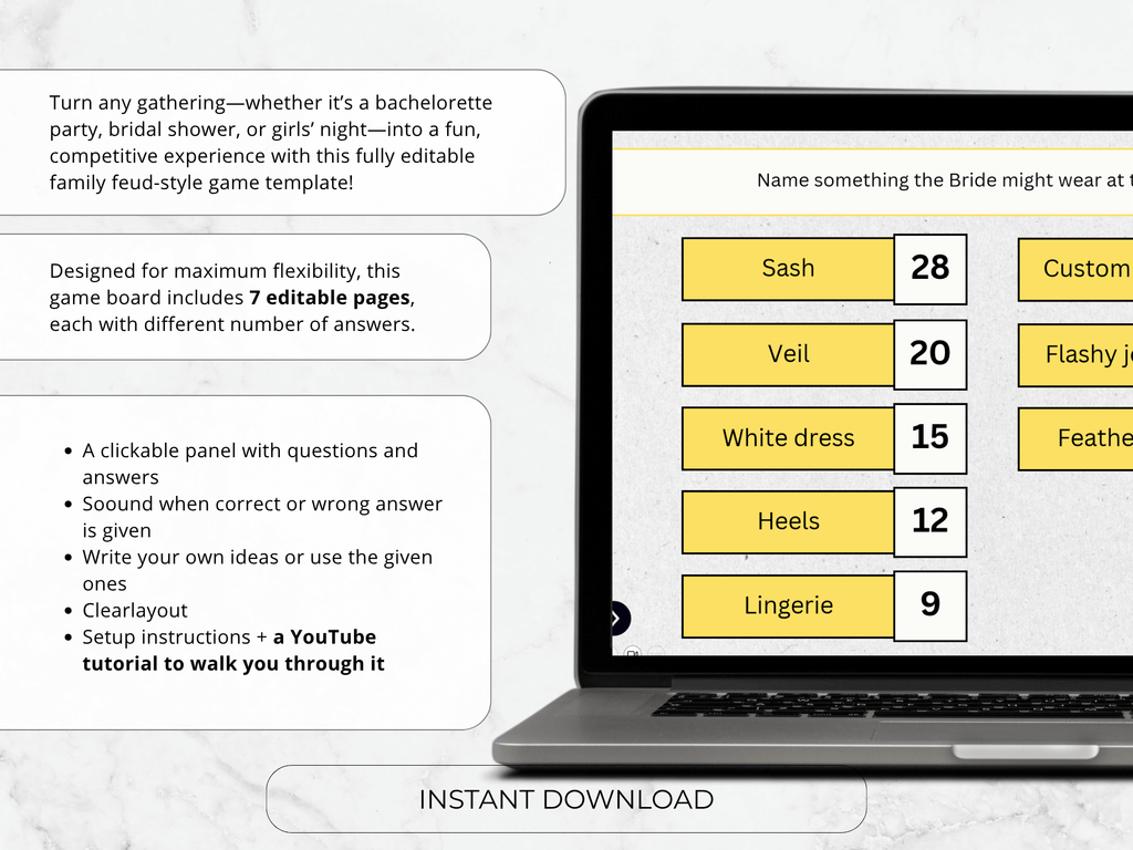 Unique Bachelorette Party Trivia Game