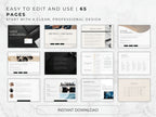 Collection of 65 pages with a clean, professional design on a light gray background.
