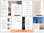 Example of pages from the real estate business plan template