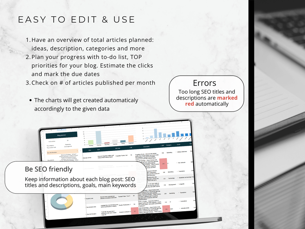 Laptop displaying a software interface with text on a white background