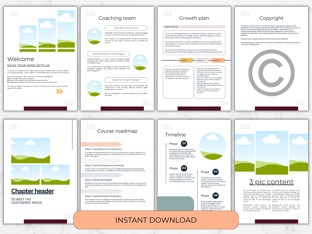 Editable Ebook Template: 130-Page Lead Magnet, Canva (A4 PDF File)