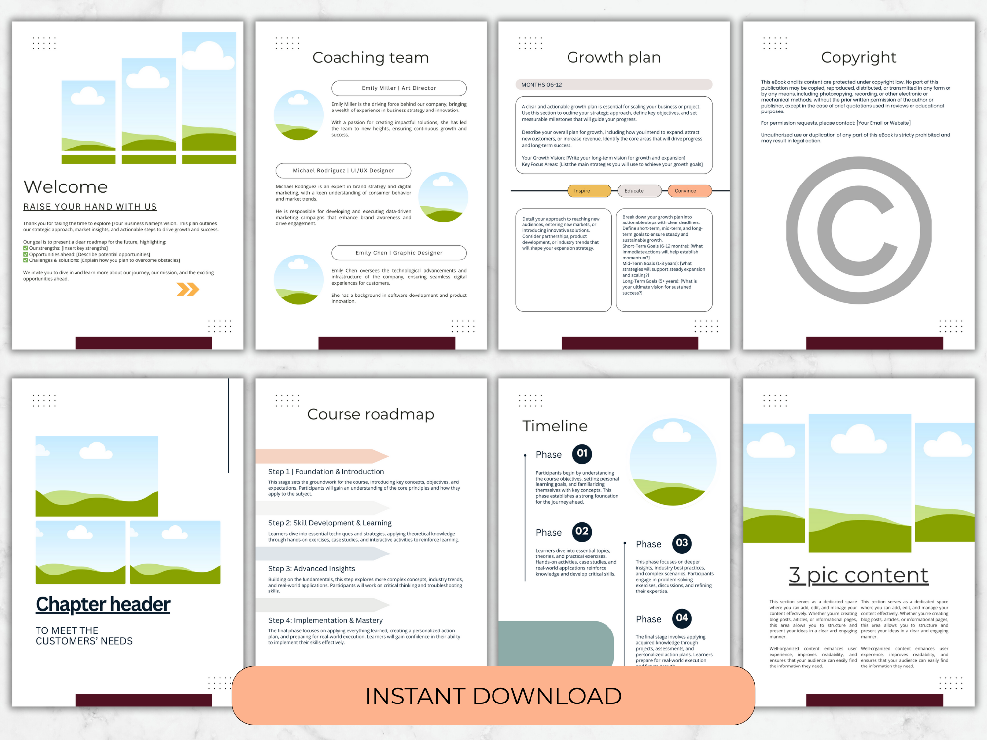 Editable Ebook Template: 130-Page Lead Magnet, Canva (A4 PDF File)