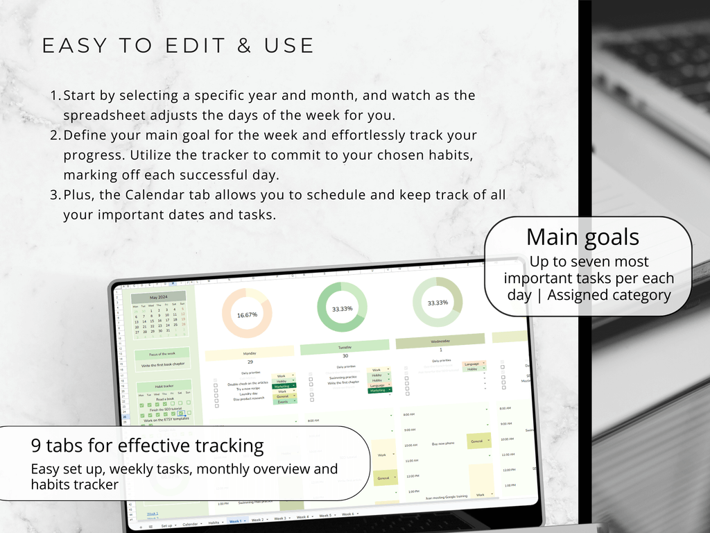 Weekly Tracker & Task Management Template