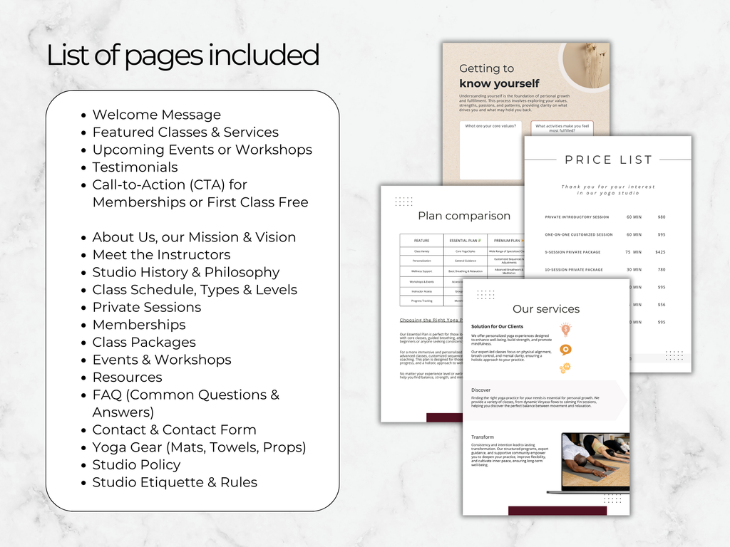 Yoga Studio Business Plan Template: Editable Canva Guide
