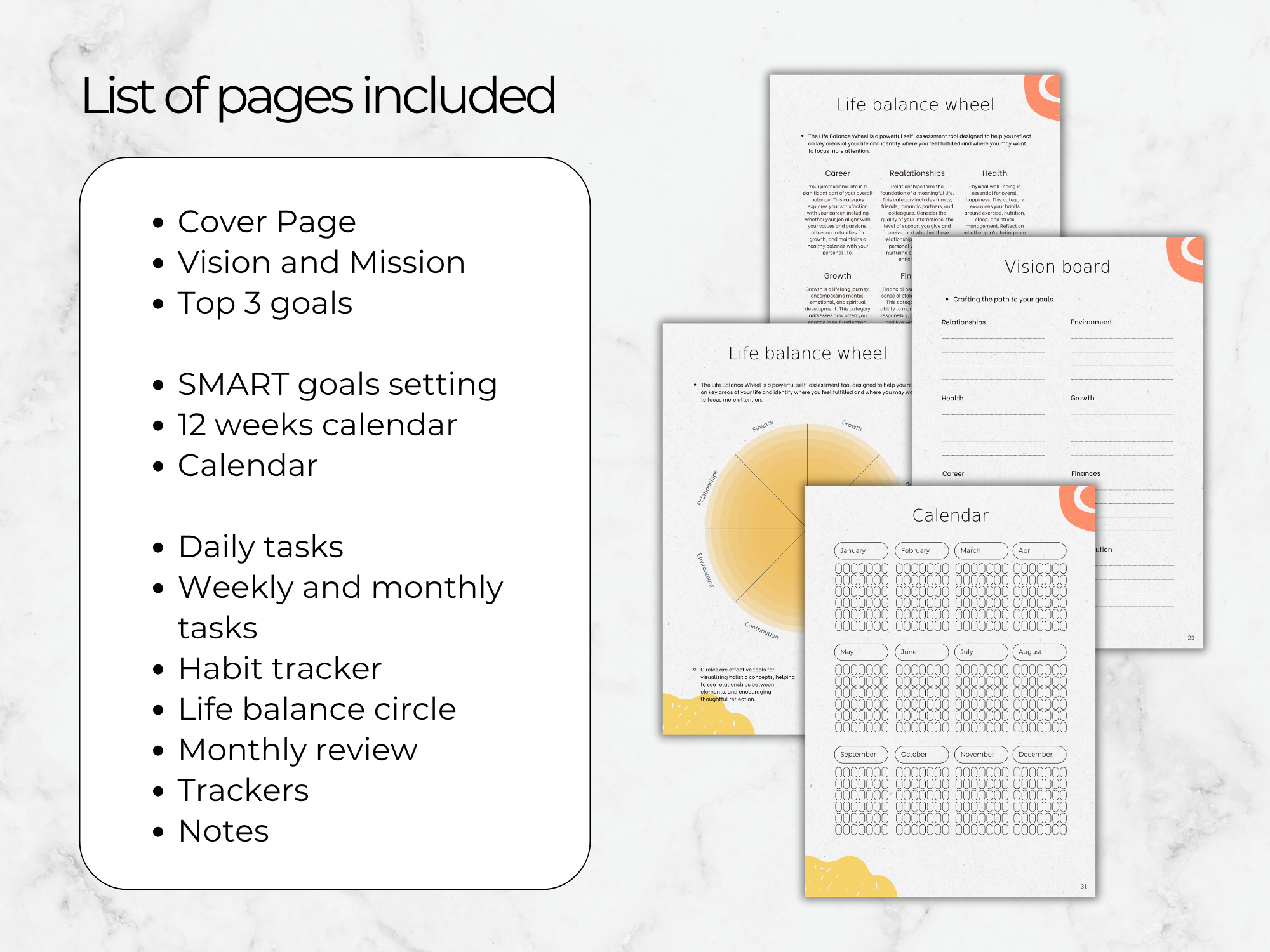 12-Week Goal Planner: Printable Productivity Template (Canva Editable, PDF Download)