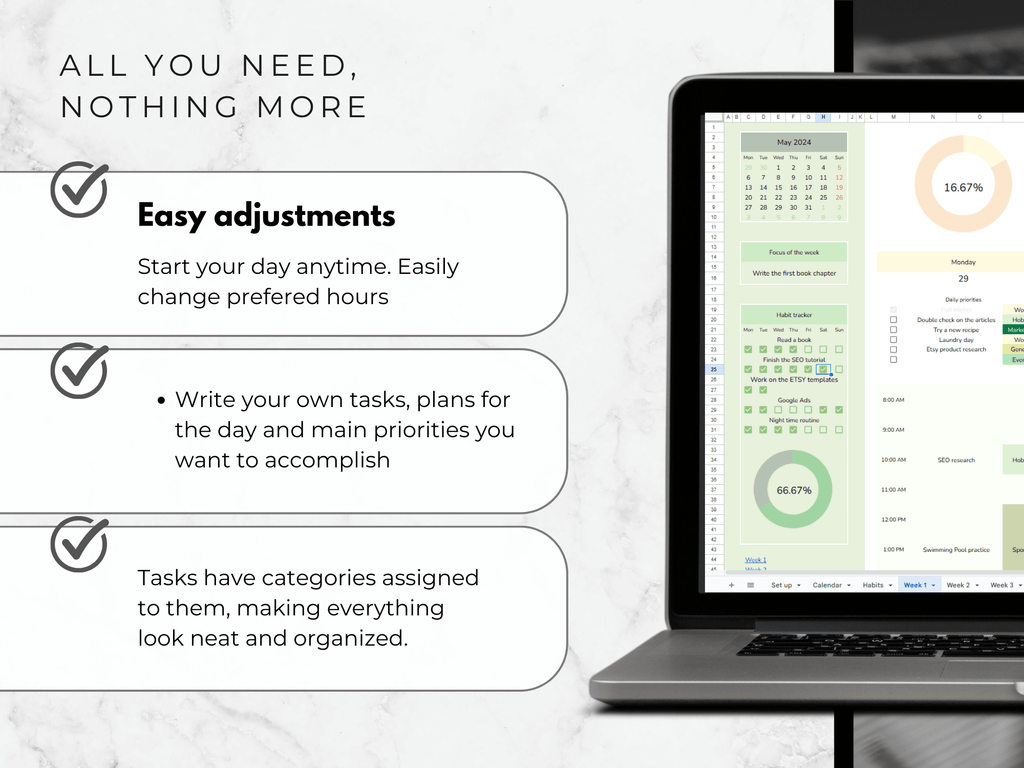 Weekly Tracker & Task Management Template