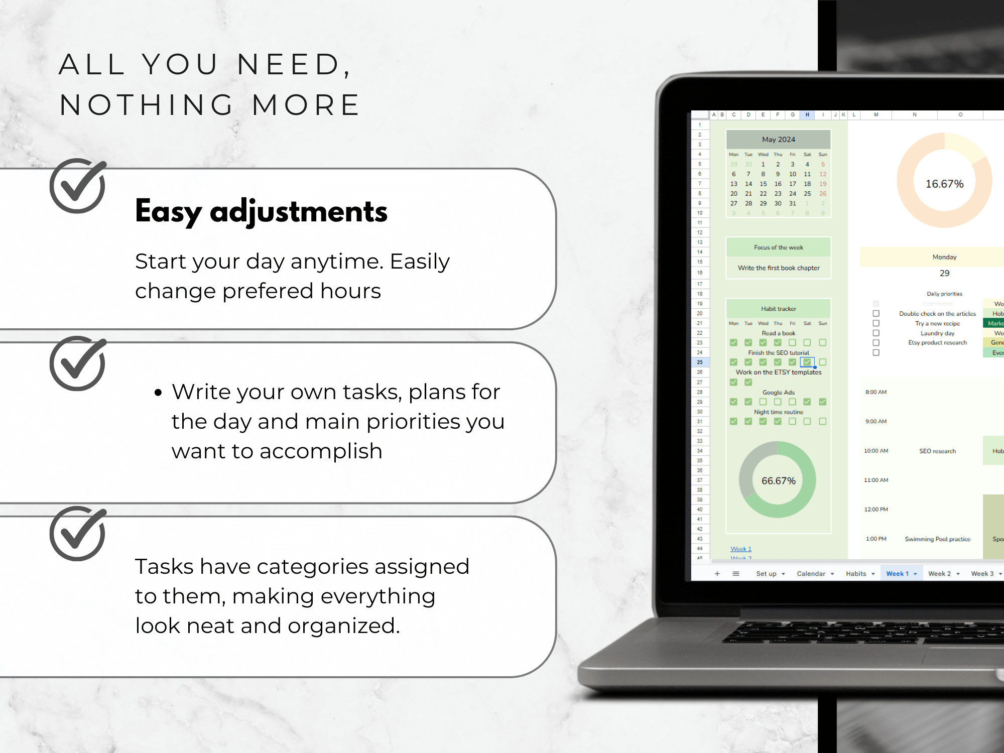 Weekly Tracker & Task Management Template