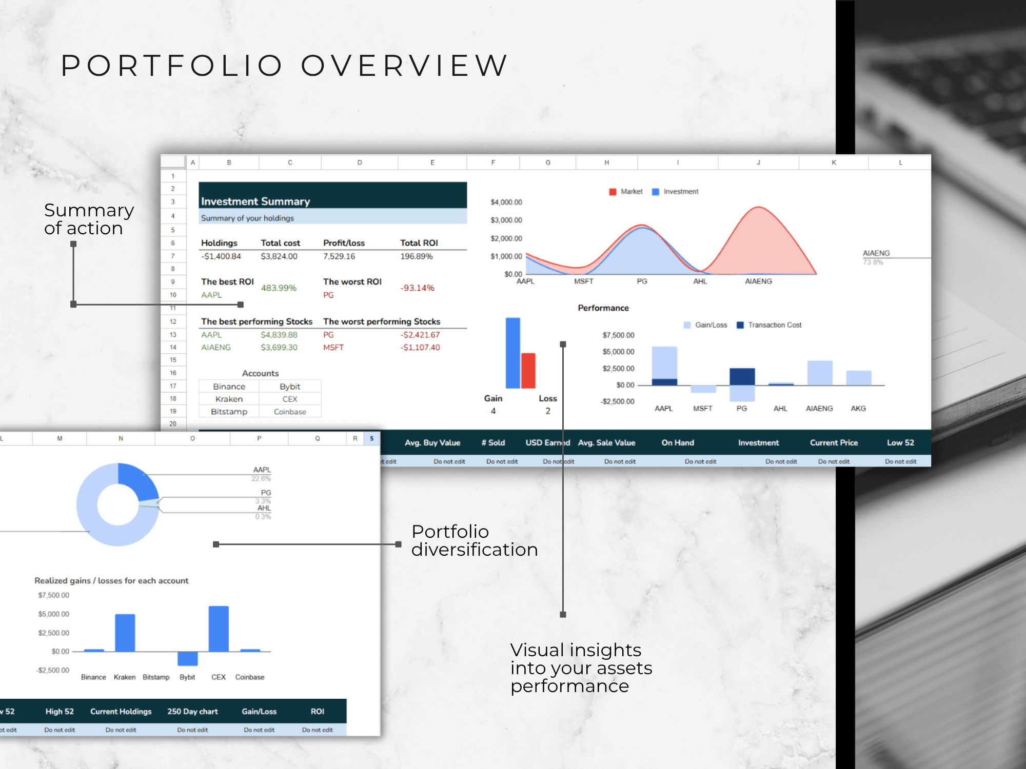 Crypto Portfolio Tracker: Google Sheets Template