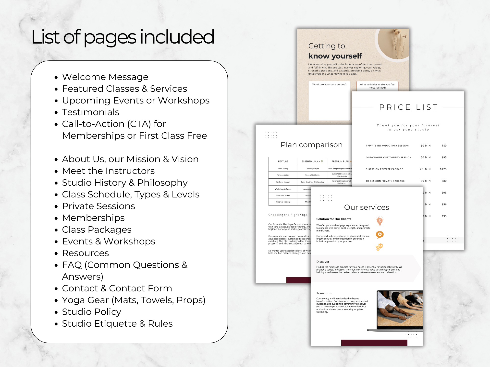 Yoga Studio Business Plan Template