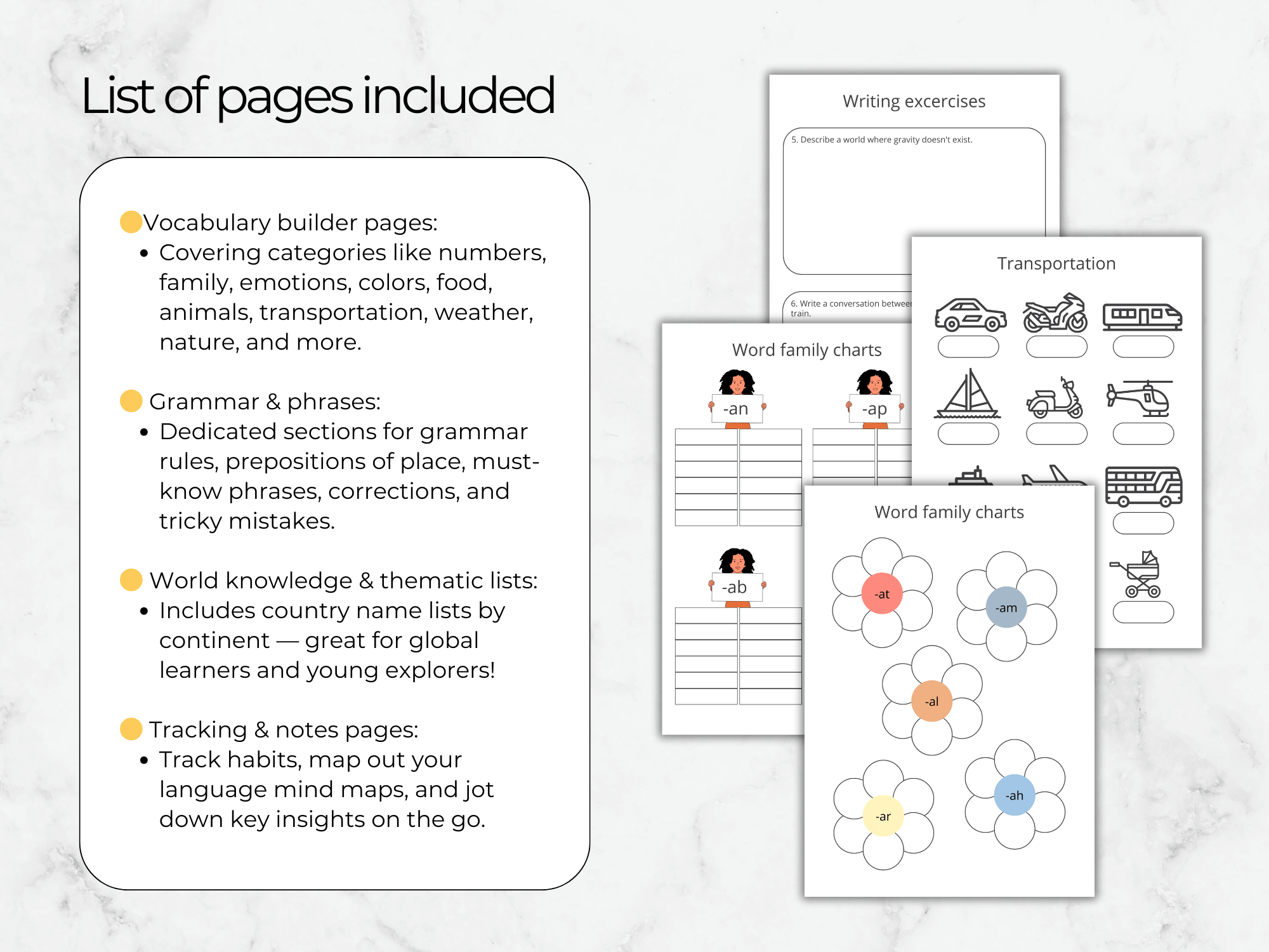 Language Learning Planner & Habit Tracker