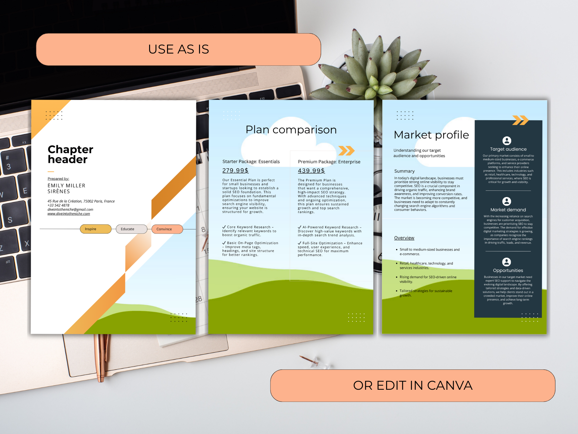 Editable Ebook Template: 130-Page Lead Magnet, Canva (A4 PDF File)