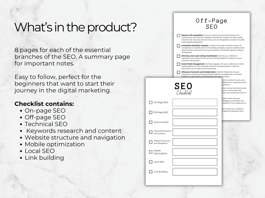 SEO Checklist PDF: Step-by-step Guide