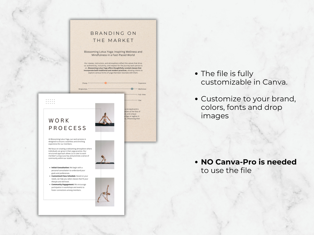 Yoga Studio Business Plan Template: Editable Canva Guide
