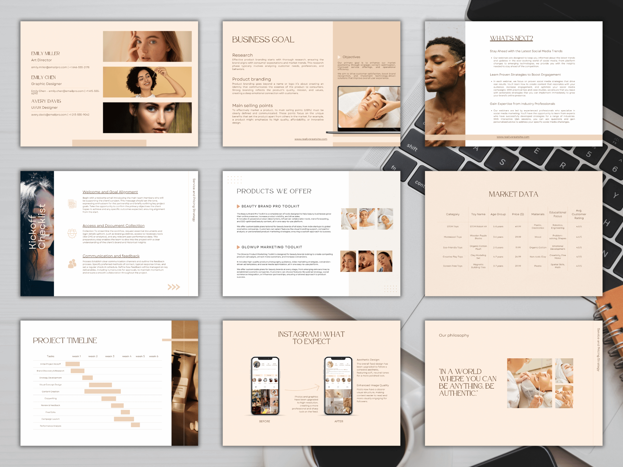 Pricing guide & Services Portfolio Template