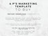 Text on a marble background about a 4 P's marketing template for buying, with contact information.