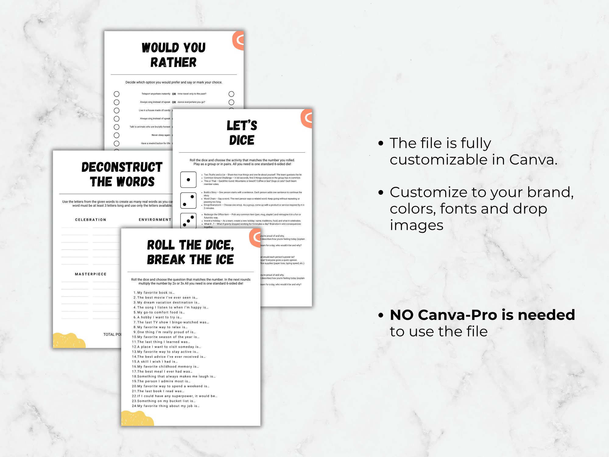 Team Building Icebreaker Template