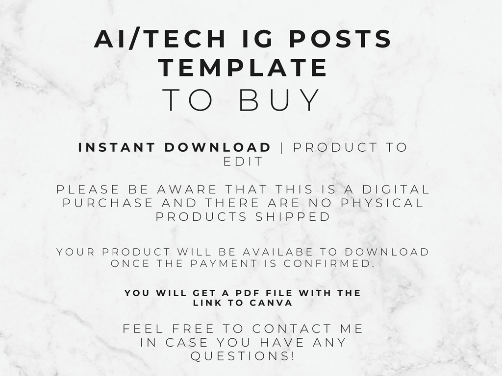 AI & Tech Instagram Templates: Futuristic Social Media Designs (Canva Editable, 40 Posts, Digital)