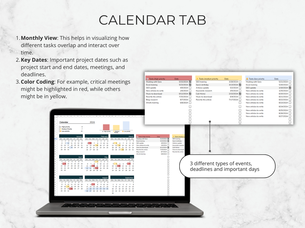 Google Sheets Marketing Planner Bundle: SEO, Blog, Social Media