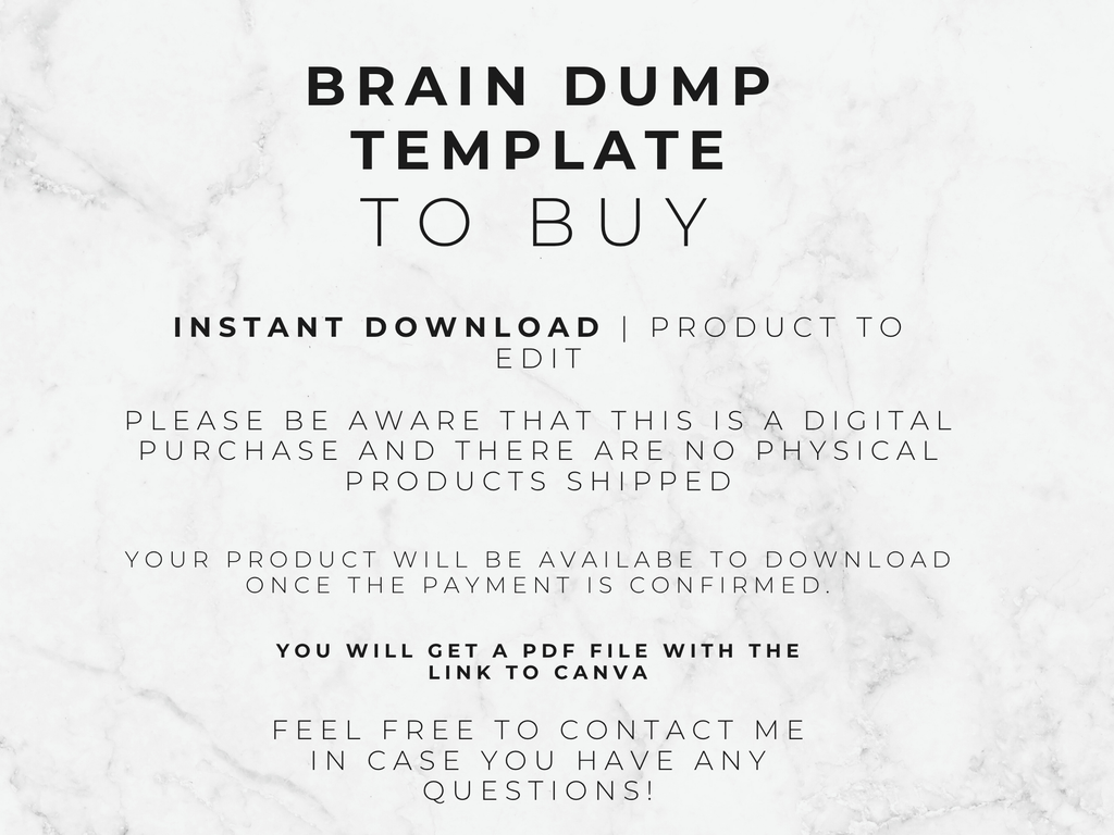 Brain Dump Worksheet: Printable Thought Organizer (PDF Download)