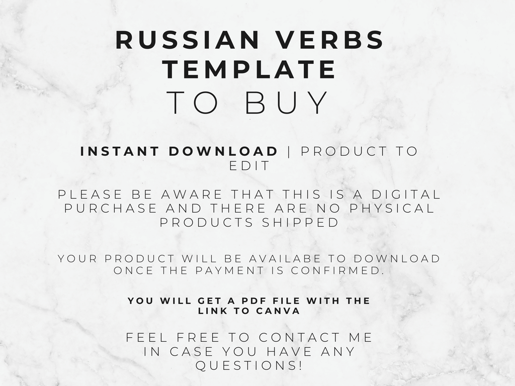Russian verbs conjugation Template
