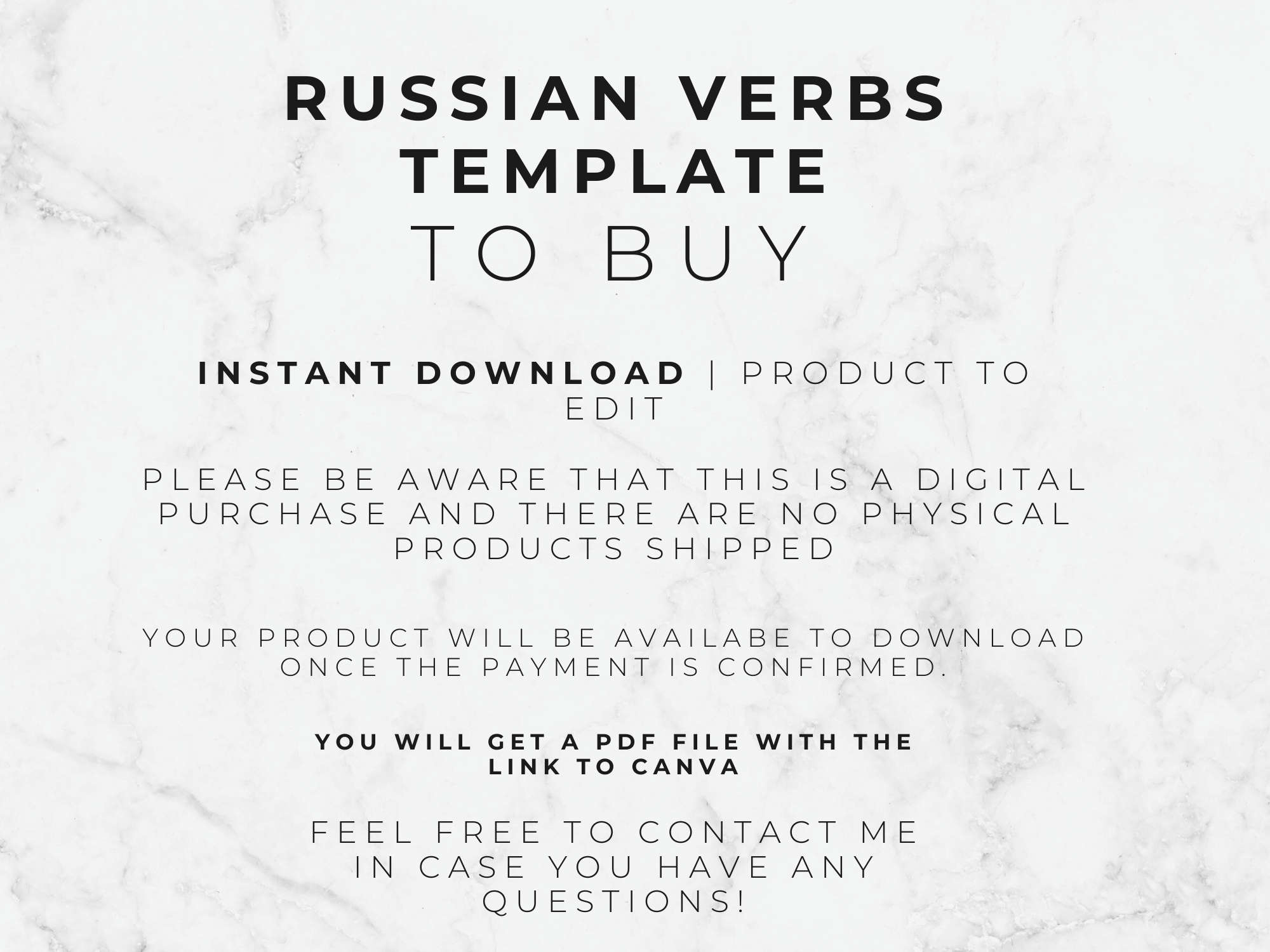 Russian verbs conjugation Template