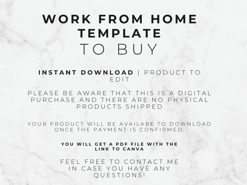 Work From Home Daily Planner: Hourly Schedule, Printable PDF (US Letter & A4)