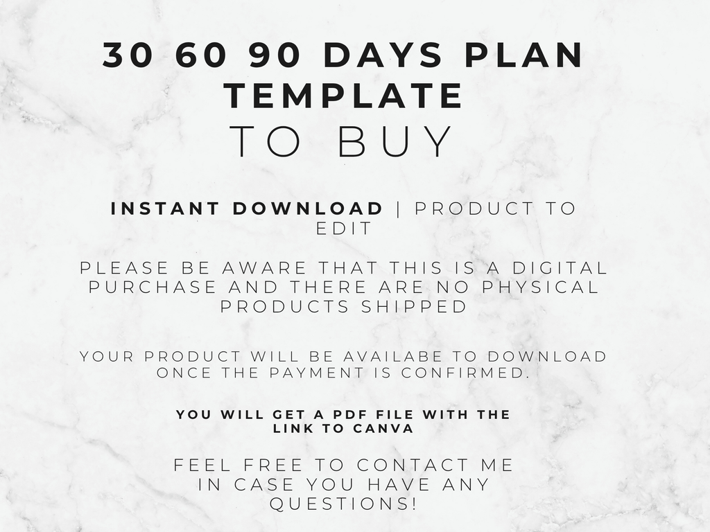 30 60 90 Day Challenge Template: Goal & Habit Tracker (Canva, A4/US Letter)