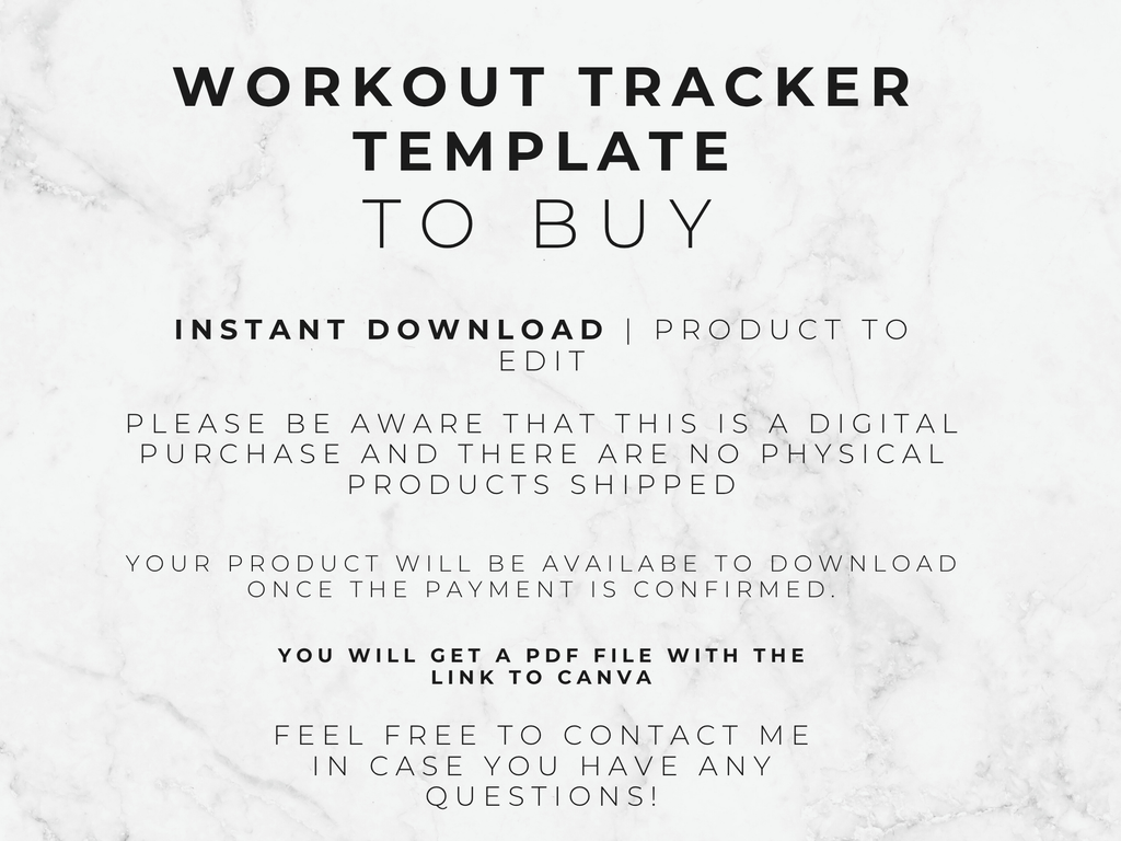 Workout Tracker Template: Daily Exercise Log, Printable Fitness Planner (US Letter & A4)