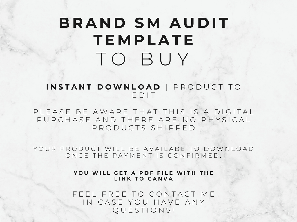 Brand Social Media Audit Template