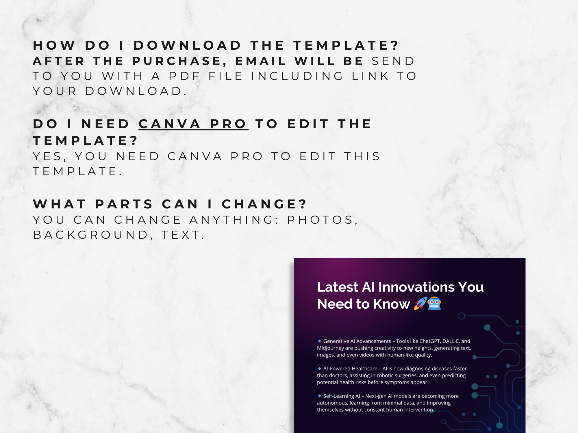 AI & Tech Instagram Templates: Futuristic Social Media Designs (Canva Editable, 40 Posts, Digital)